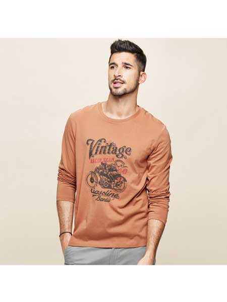 酷衣购男装品牌2020春夏男士短袖T恤 男韩版圆领修身上衣夏季休闲印花半袖